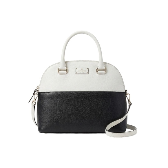 kate spade Handbags - Kate Spade Grove Street Carli Satchel Two-Tone Black White Leather Crossbody Bag
